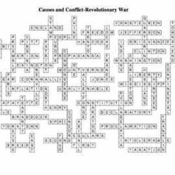 Revolutionary war crossword puzzle answer key