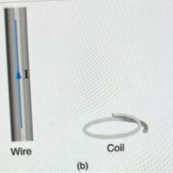 Consider the coil and wire depicted in the figure.